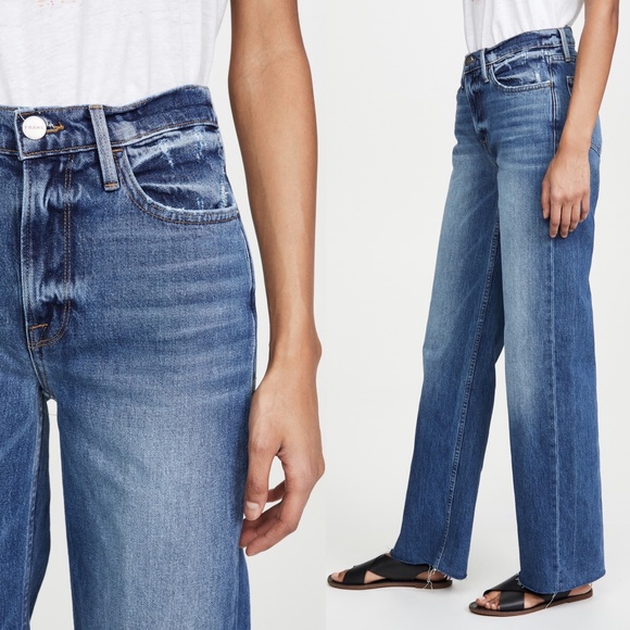 ✨NWT✨ FRAME Heritage California Raw Wide Leg Jeans in Coldwater Sz 25 - Picture 2 of 9